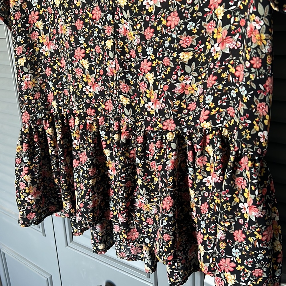 B04 - Lake Flower : Floral Blouse - L - Picture 3 of 9